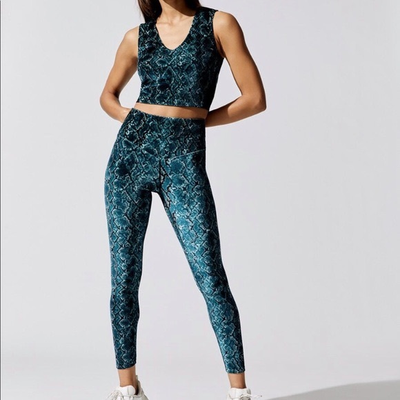 Carbon38 Pants - Carbon38 Blue Snake Print Leggings